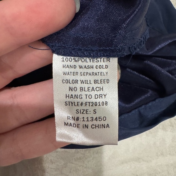 Luluvia Anthropologie tie neck draped shoulder lined top buttons down back bow - Picture 8 of 10